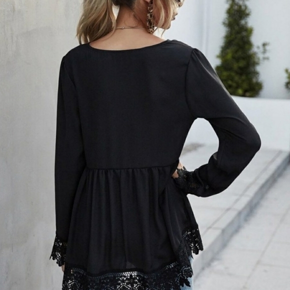 High low blouse - long sleeve - Picture 4 of 4